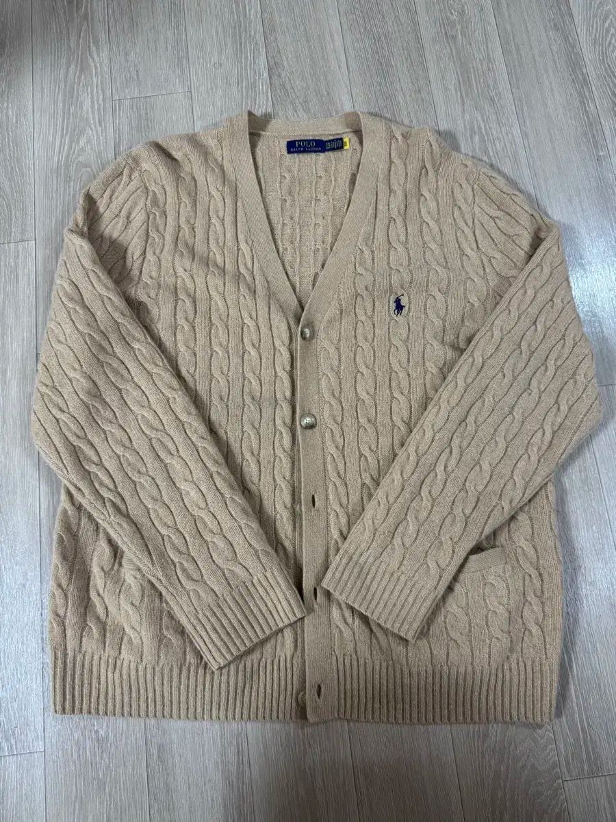 2XL ポロ ラルフローレン ウールカシミア ケーブル編み ケーブル ニット ベージュ