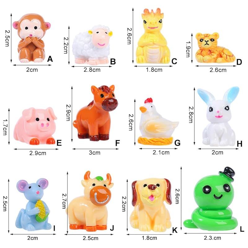 新品】 DeryArcle 干支 置物 12個 十二支セット かわいい ミニチュア