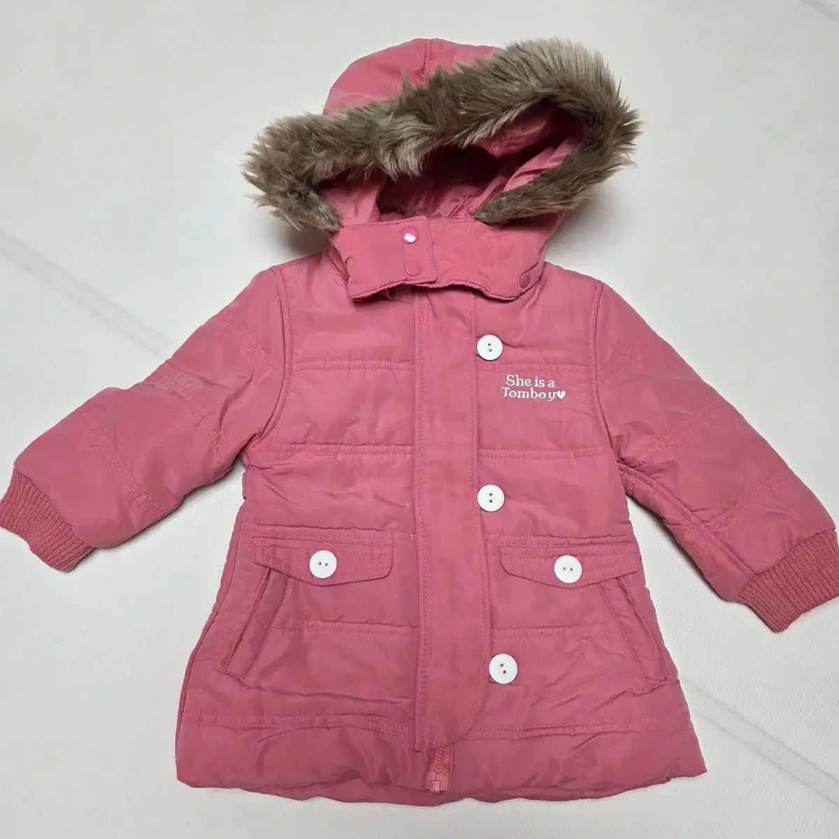新品，人気 80 日本 ピンク キッズ ダウン アウター アウター