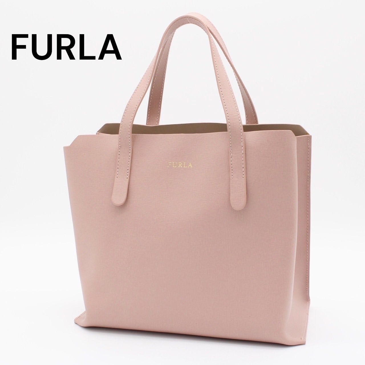 極美品】FURLA サリー ハンドバッグ トートバッグ 手提げ ピンク 