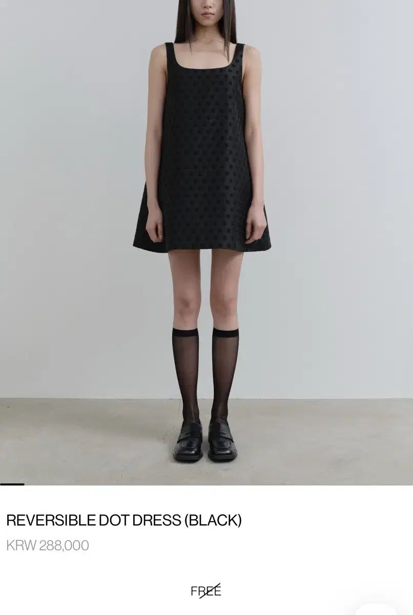 KILO REVERSIBLE DOT DRESS BLACK