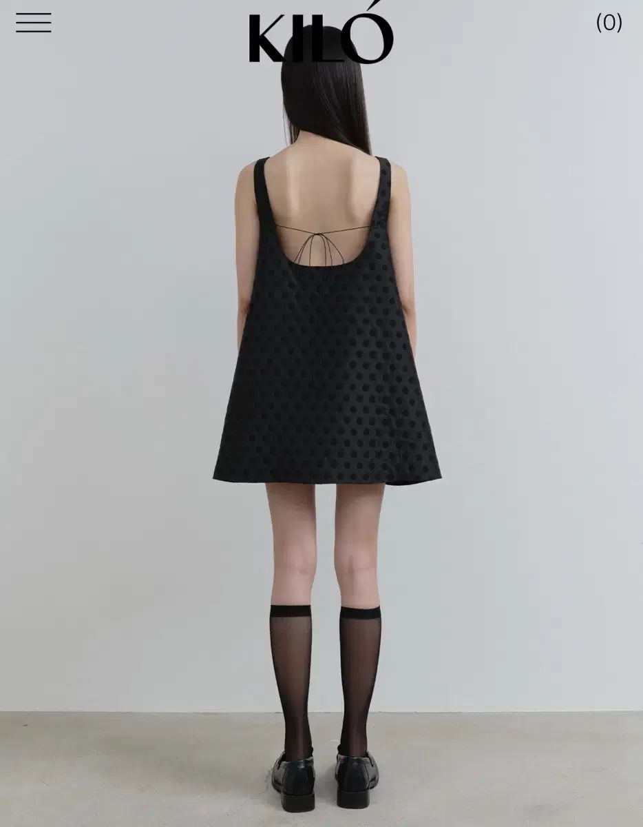 KILO REVERSIBLE DOT DRESS BLACK