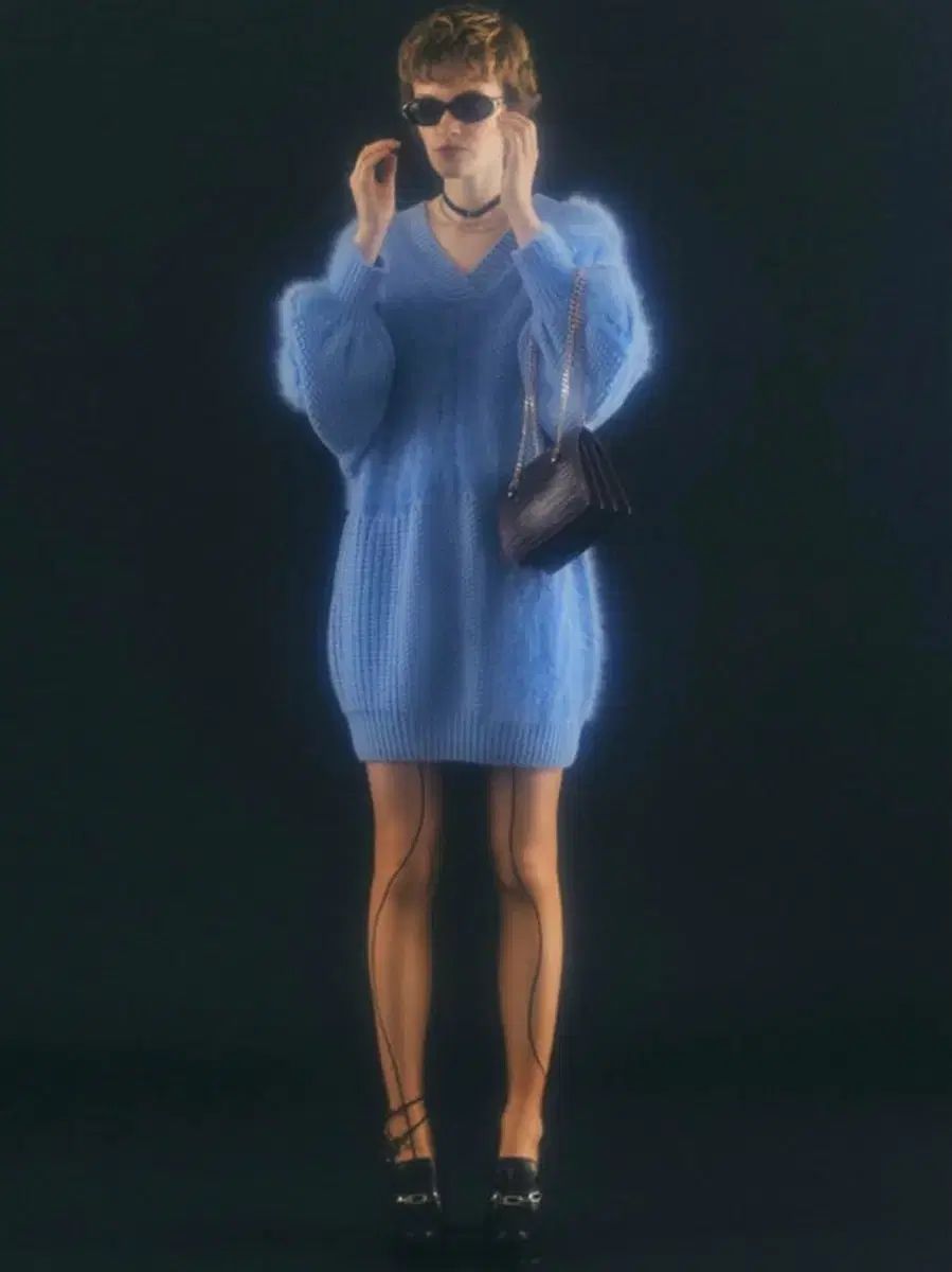 アンダースンベル アンゴラ ニットワンピース S