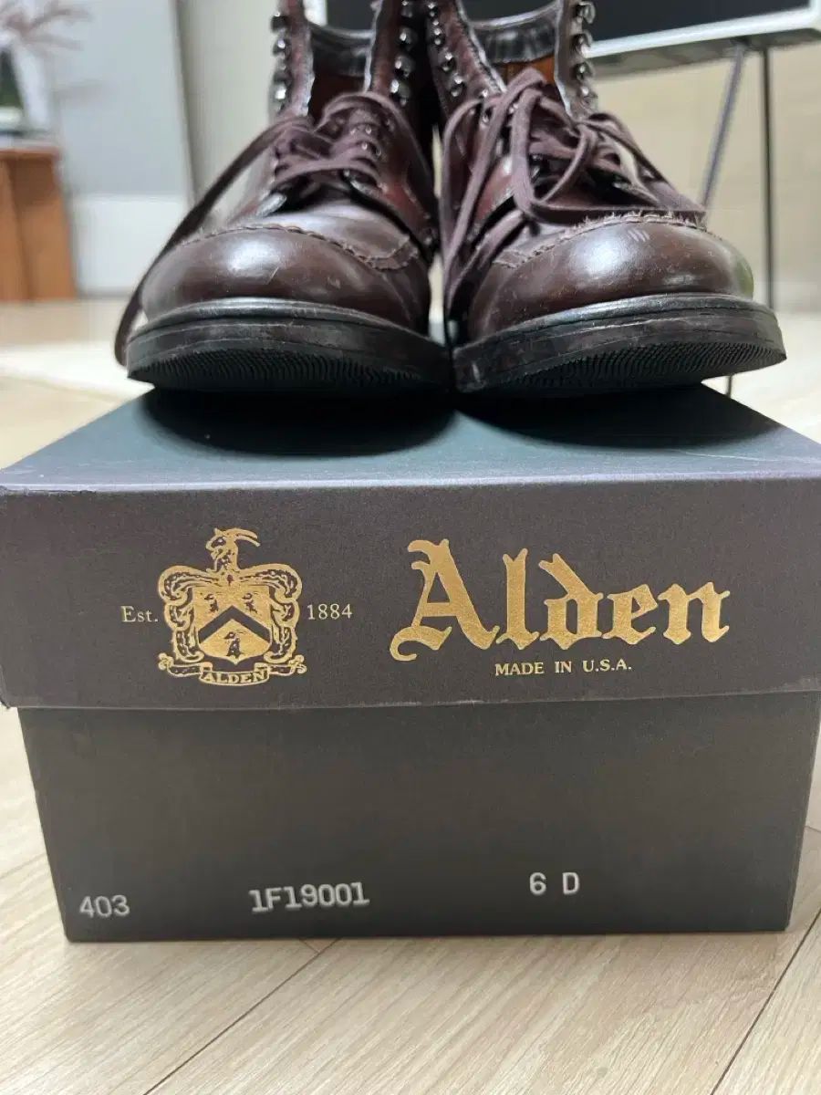 オールデン 403 インディ ブーツ ブラウン 6D