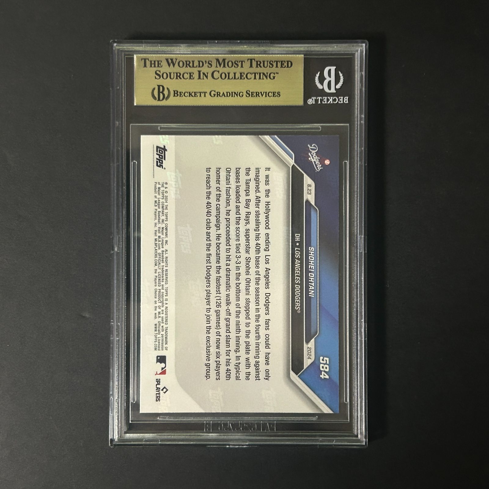 大谷翔平 BGS 9 5 2025 Topps Now 584 Shohei Ohtani 156658 ドジャース MLB
