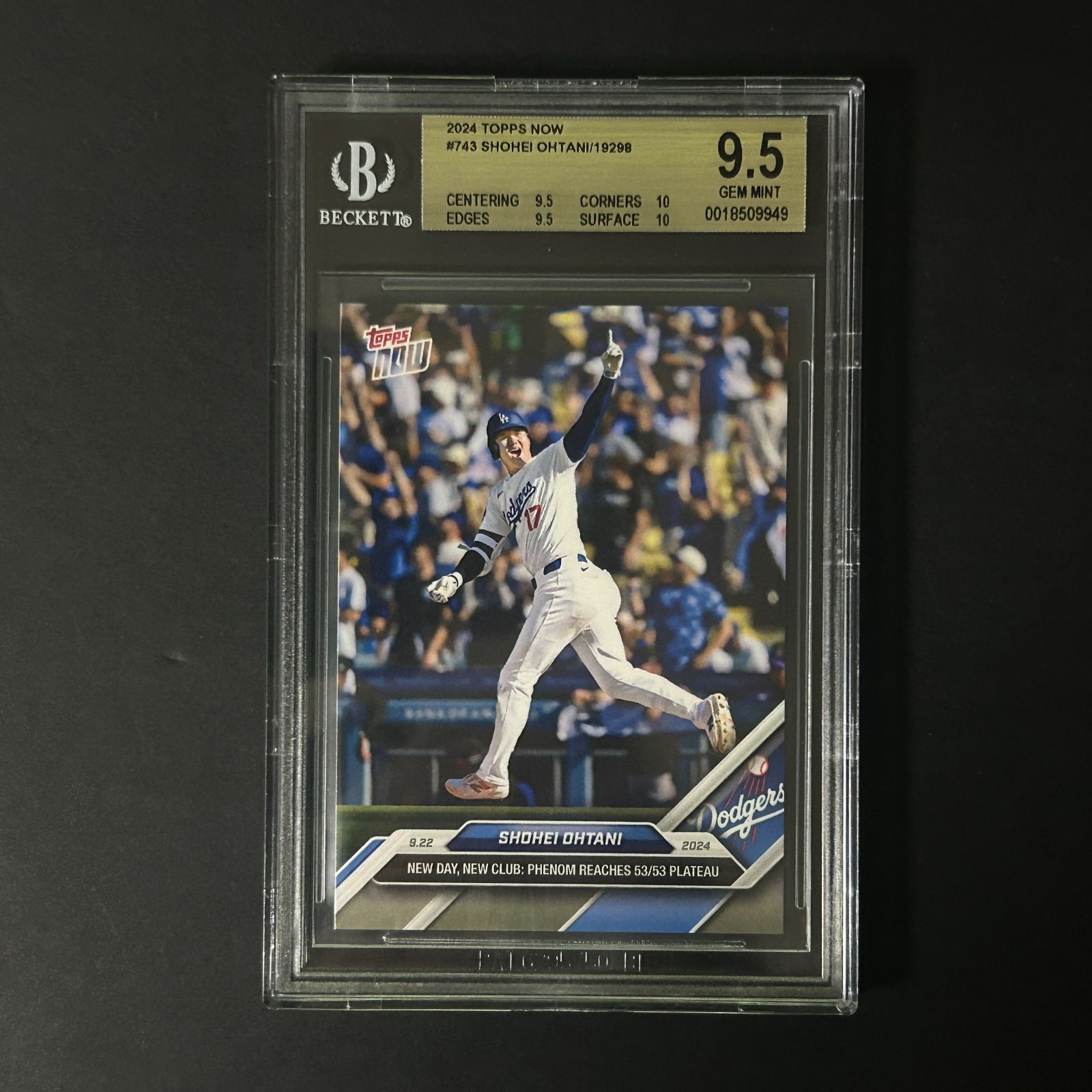 大谷翔平 BGS9.5 2025 Topps Now 743 Shohei Ohtani 19298 ドジャース MLB