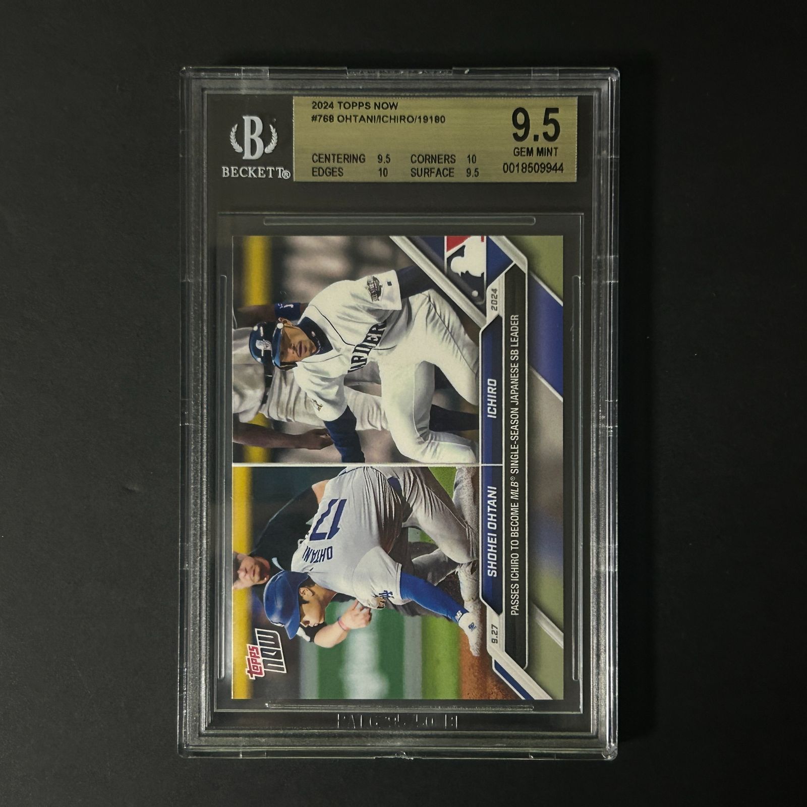 大谷翔平 BGS9.5 2025 Topps Now 768 Shohei Ohtani 19180 イチロー ドジャース MLB