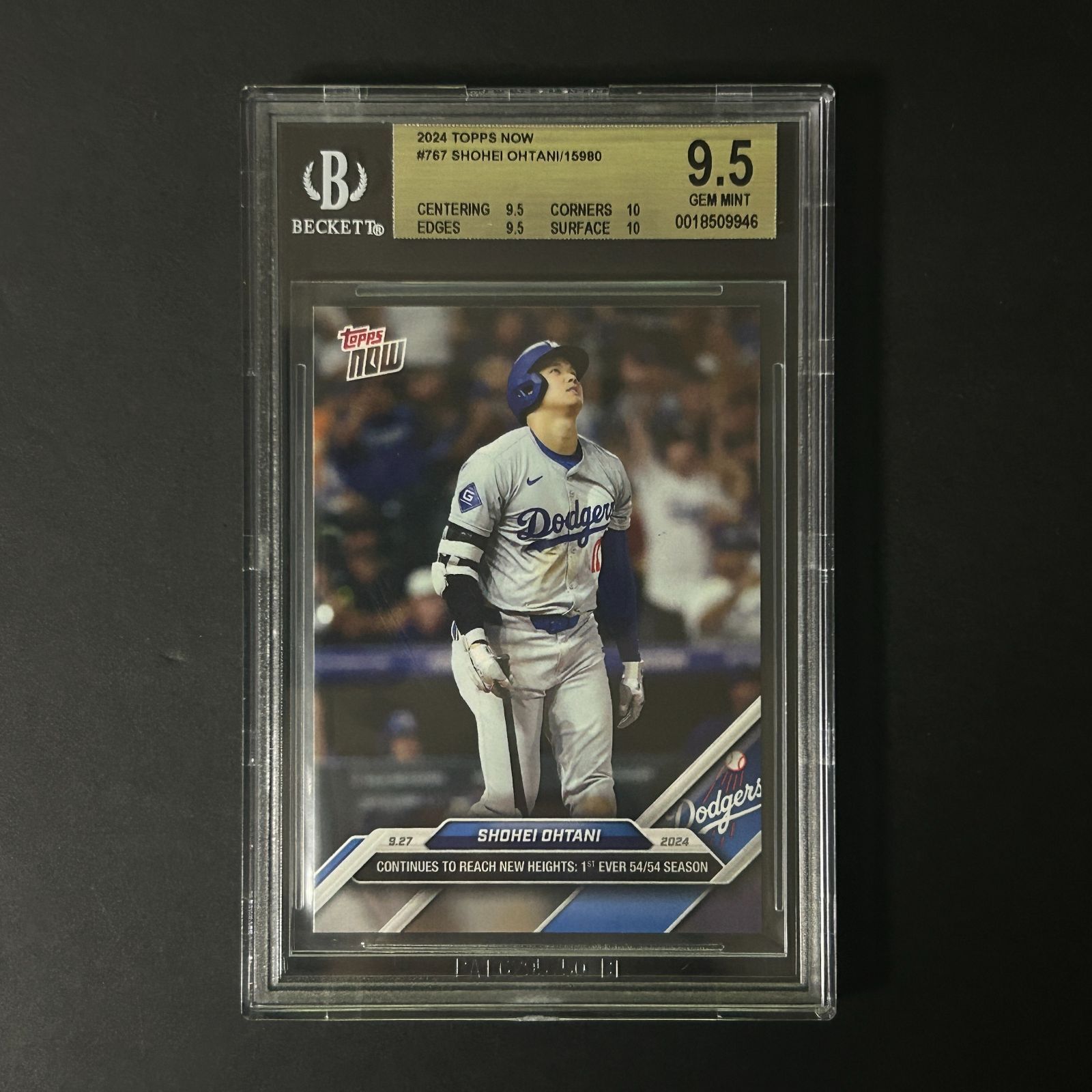 大谷翔平 BGS9.5 2025 Topps Now 767 Shohei Ohtani 15980 ドジャース MLB