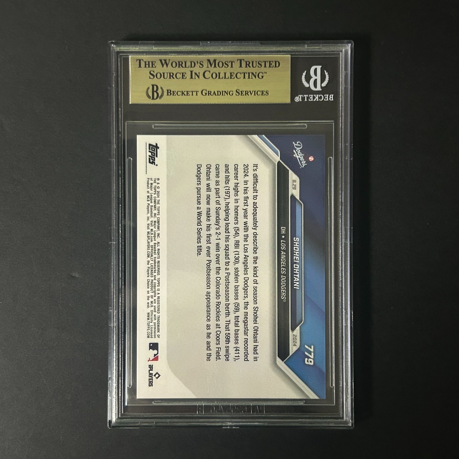 大谷翔平 BGS 9 5 2025 Topps Now 779 Shohei Ohtani 14388 ドジャース MLB