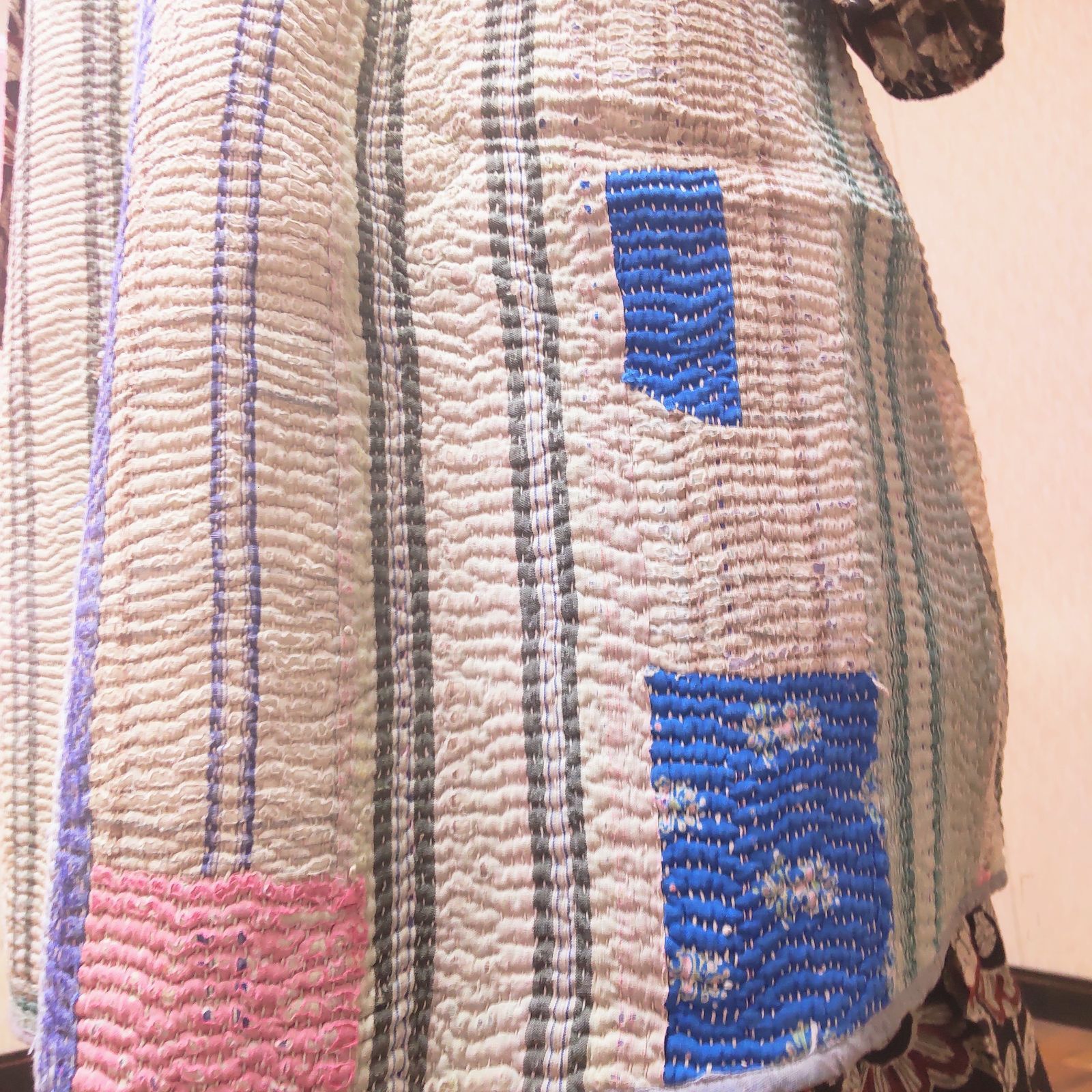 3 グドゥリー ロングベスト ジャケット ヴィンテージ パッチワーク