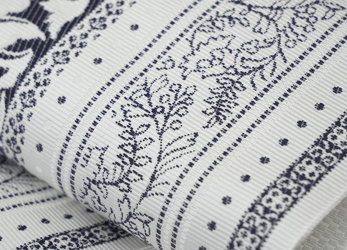 八寸名古屋帯 唐花間道