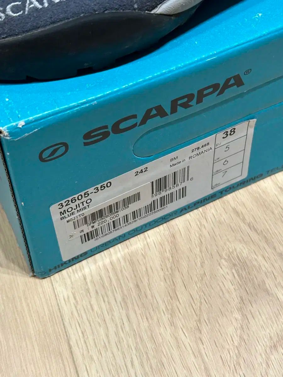 SCARPA モヒート ブルーミスト EU38 240