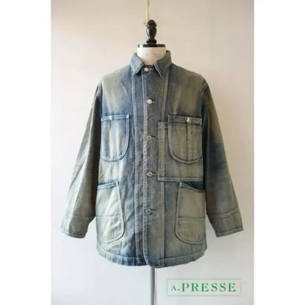 3 25SS アプレッセ ヴィンテージ COVERオール デニム ジャケット