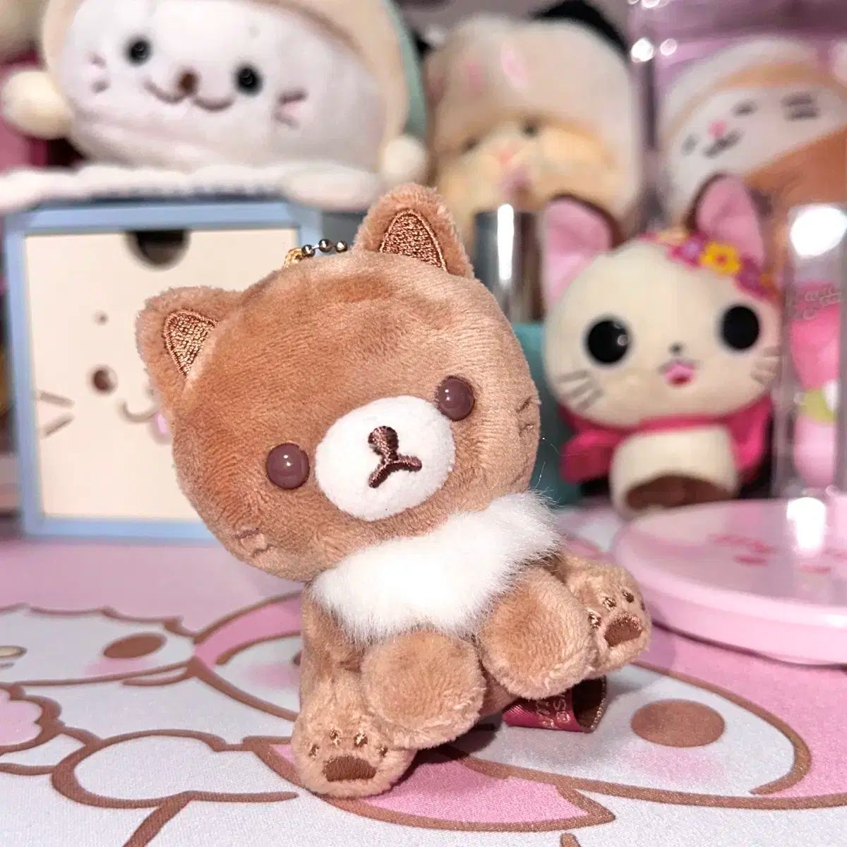 超 リラックマ San-X ココアキャット マスコット キーホルダー ぬいぐるみ