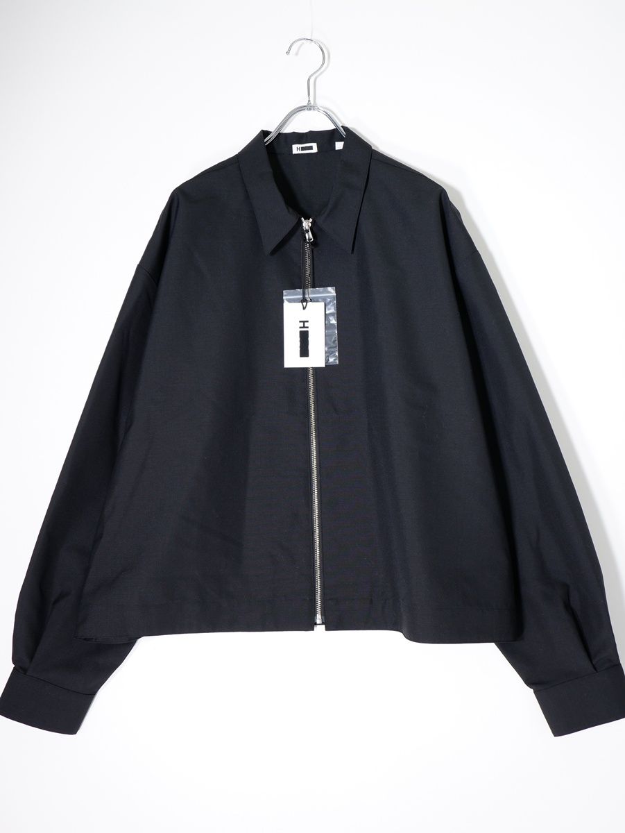 H BEAUTY-YOUTHエイチ ビューティ-ユース Hウールポプリンジップシャツ シャツジャケット L MSHA79851