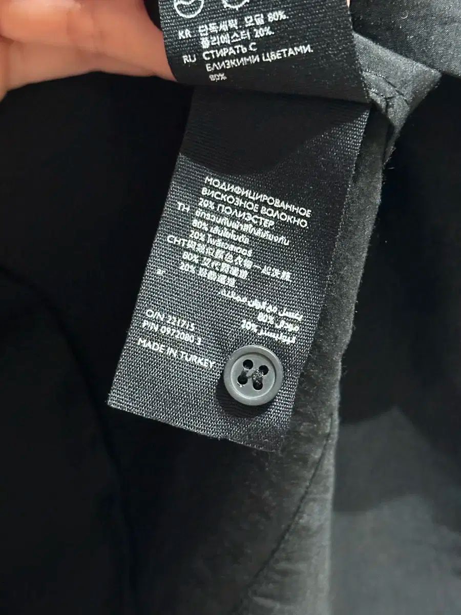  コス cos シャツワンピース 黒 36 サイズ 長袖 七分袖 ひざ丈ワンピース