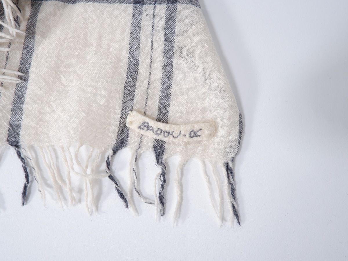 Rフォーティファイブアール チェック大判ウールストール