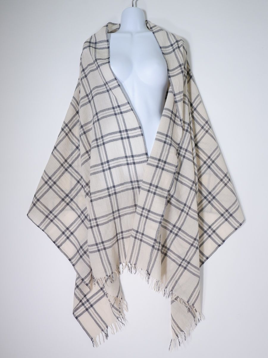 Badou-Rバドウアール45Rフォーティファイブアール チェック大判ウールストール - LZCA78863