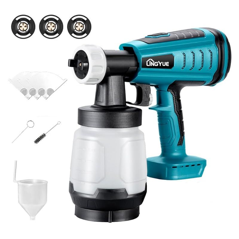 lingyue コードレススプレーガン本体のみ マキタ 18V バッテリー BL1830 BL1840 BL1850B BL1860B バッテリー対応 本体のみ 0