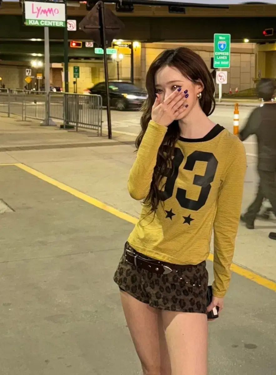 セットアップEX レオパード ショートパンツ aespa エスパ ウィンター 着用