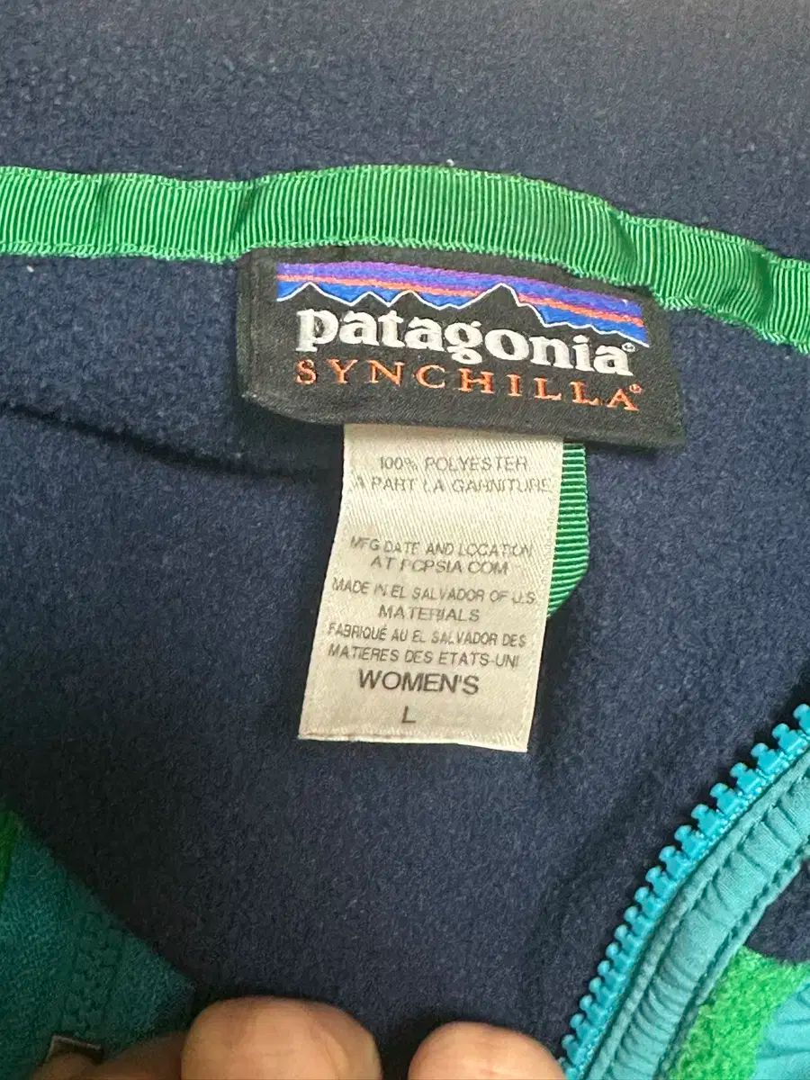 パタゴニア フリース ジャケット ネイビー グリーン