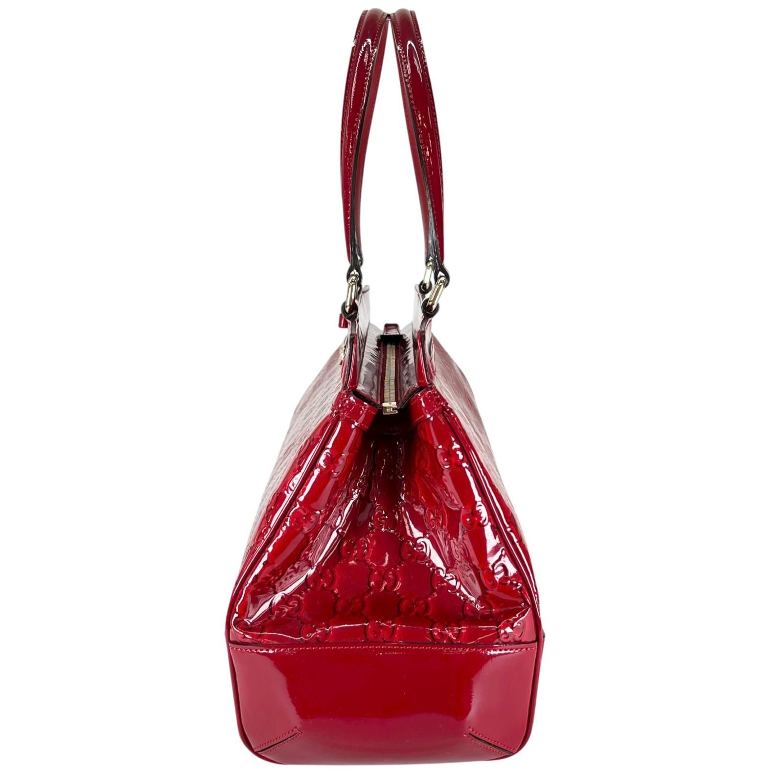  GUCCI グッチ メイフェア 257612 トートバッグ エナメル レザー レッド レディース トートバッグ バッグ