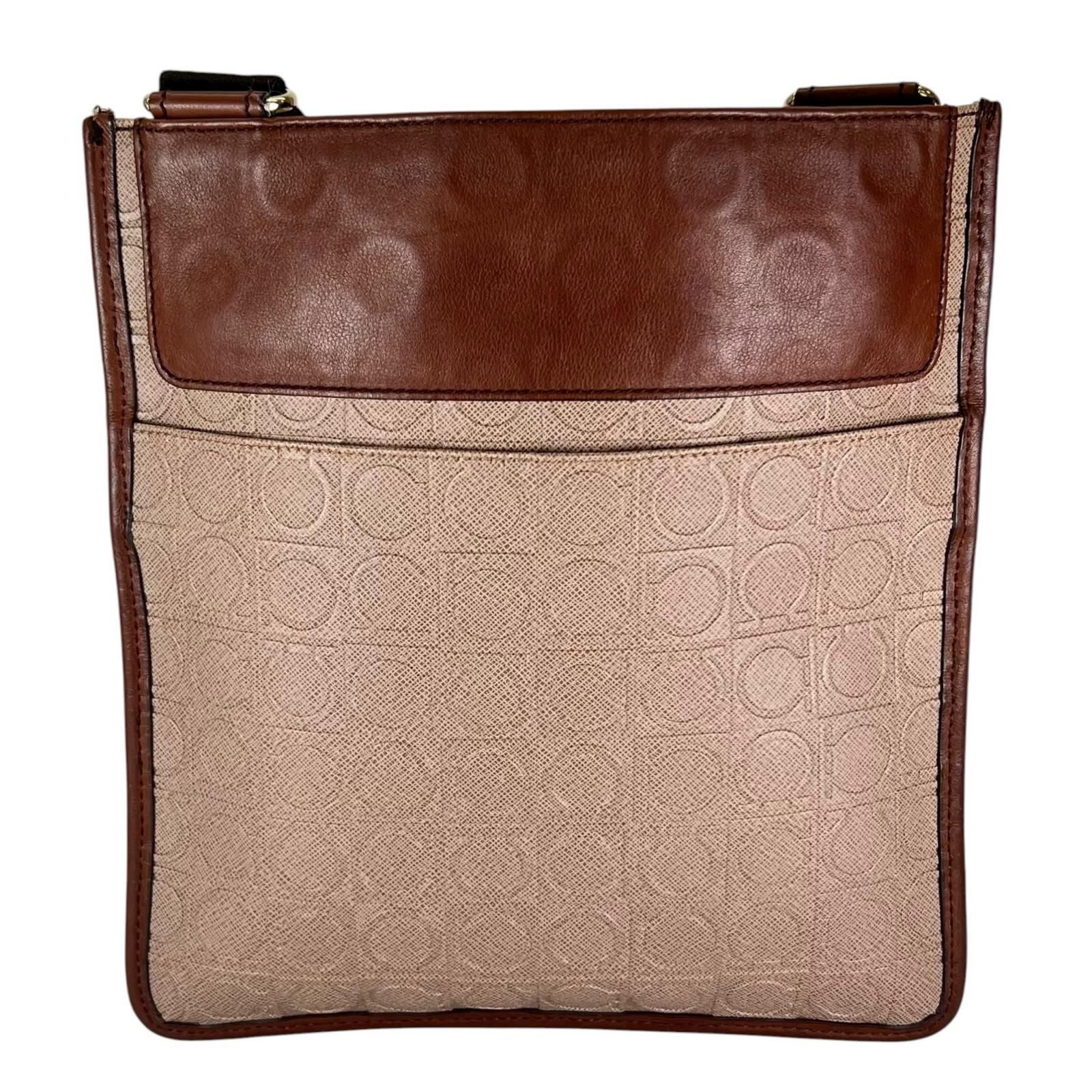 Salvatore Ferragamo サルヴァトーレフェラガモ AU-21 4933 メッセンジャーバッグ レザー ブラウン レディース ガンチーニ柄