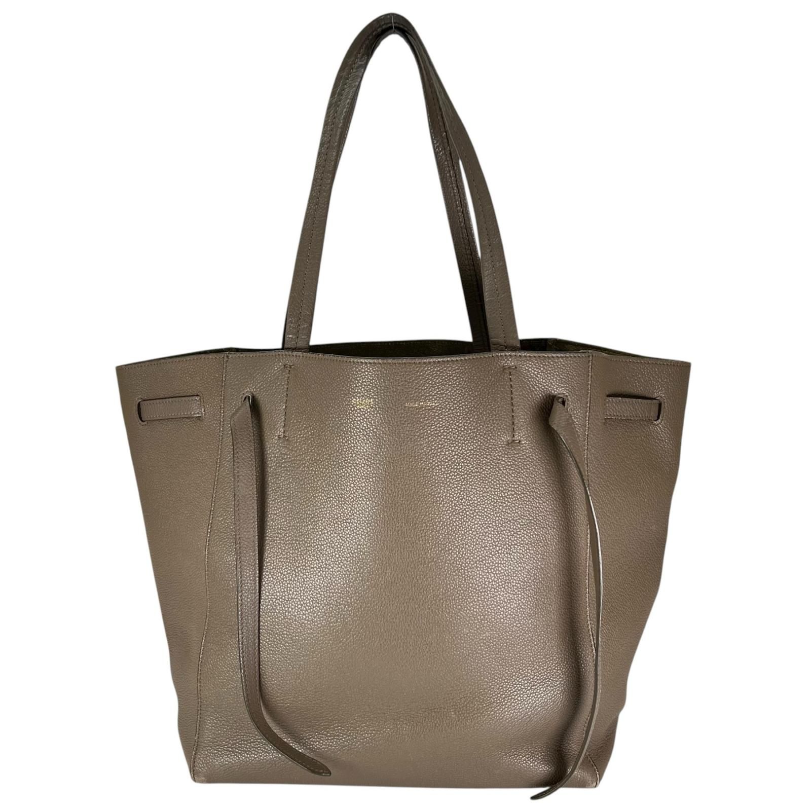 CELINE セリーヌ カバファントム 189023 トートバッグ レザー グレージュ レディース