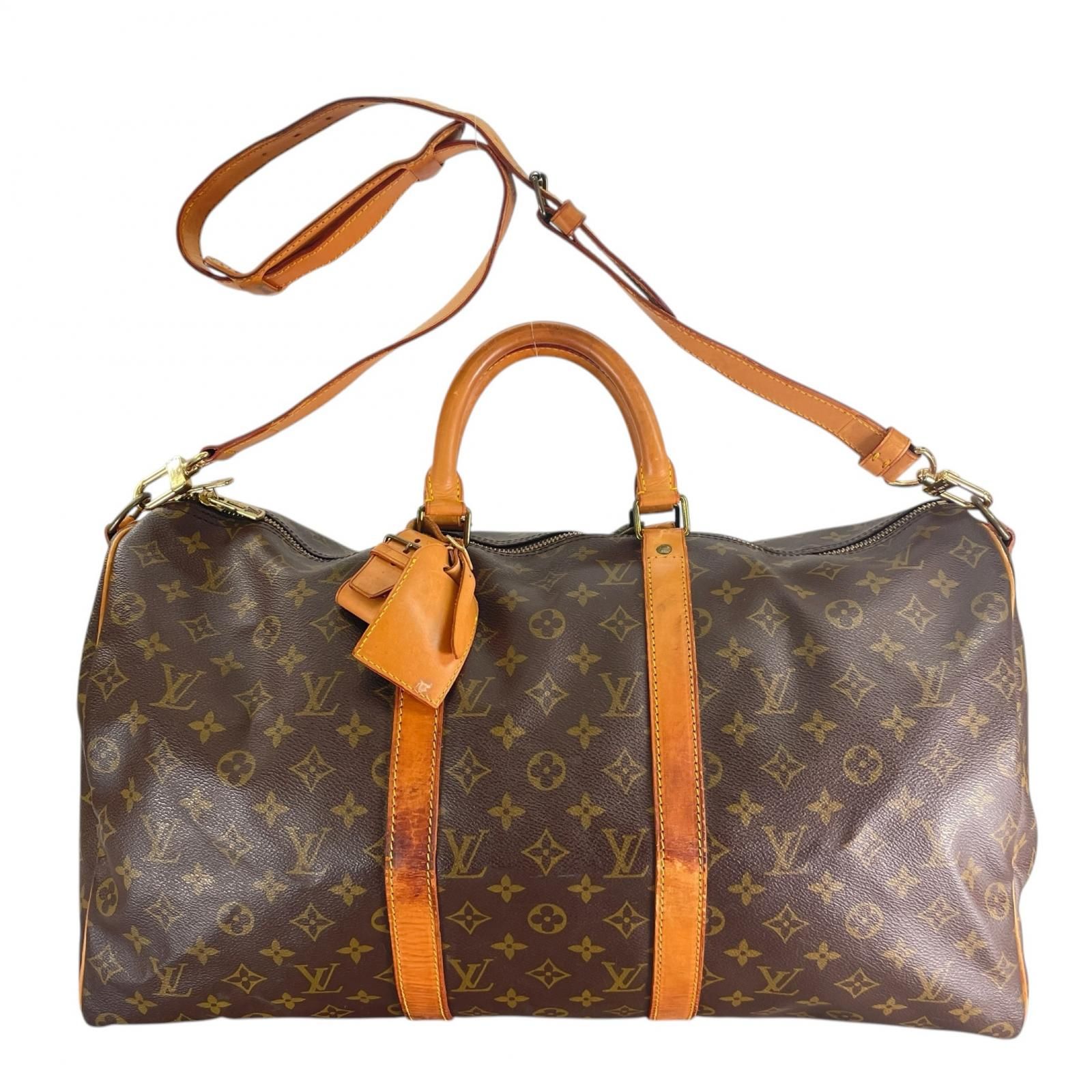 LOUIS VUITTON ルイ ヴィトン キーポル バンドリエール 50 M41416 ボストンバッグ モノグラムキャンバス ブラウン レディース
