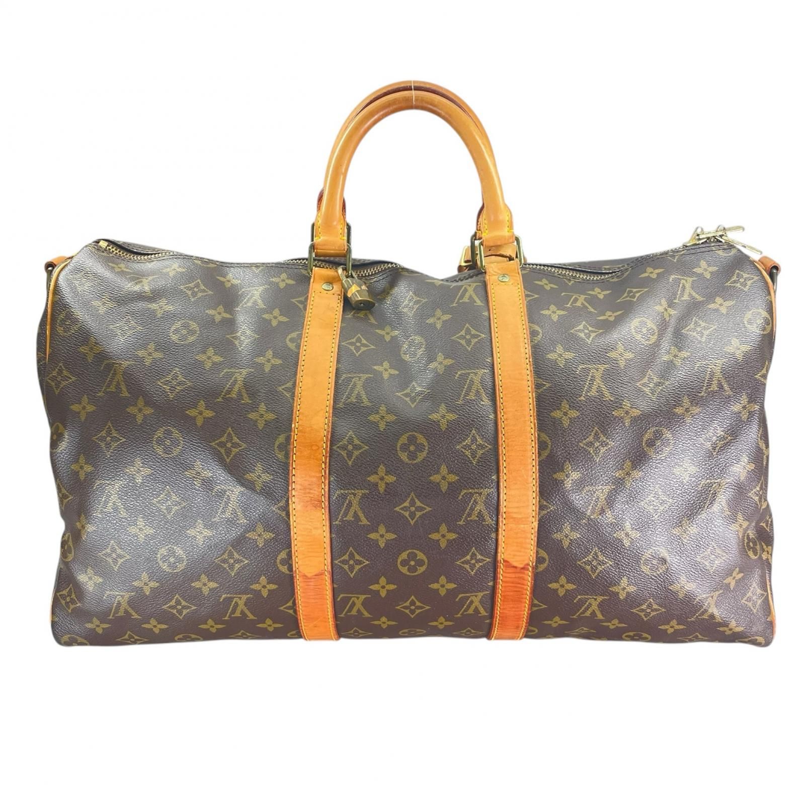 LOUIS VUITTON ルイ ヴィトン キーポル バンドリエール 50 M41416 ボストンバッグ モノグラムキャンバス ブラウン レディース