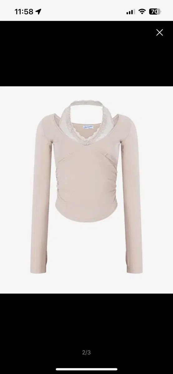 プリーズノーフォロー Amelia Lace Halter Long sl アメリア