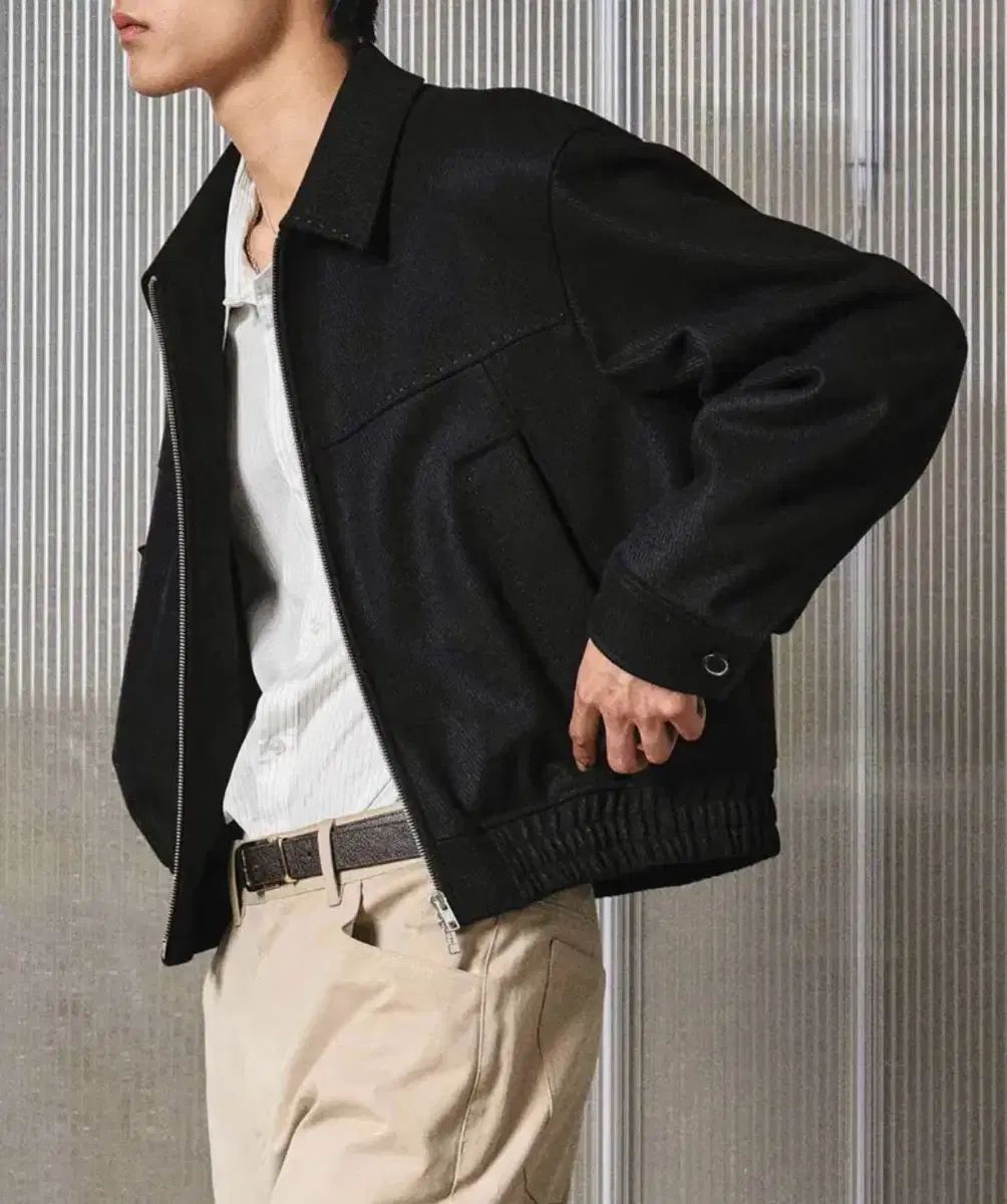 エルムード ブルゾン ジャケット ブラック 48