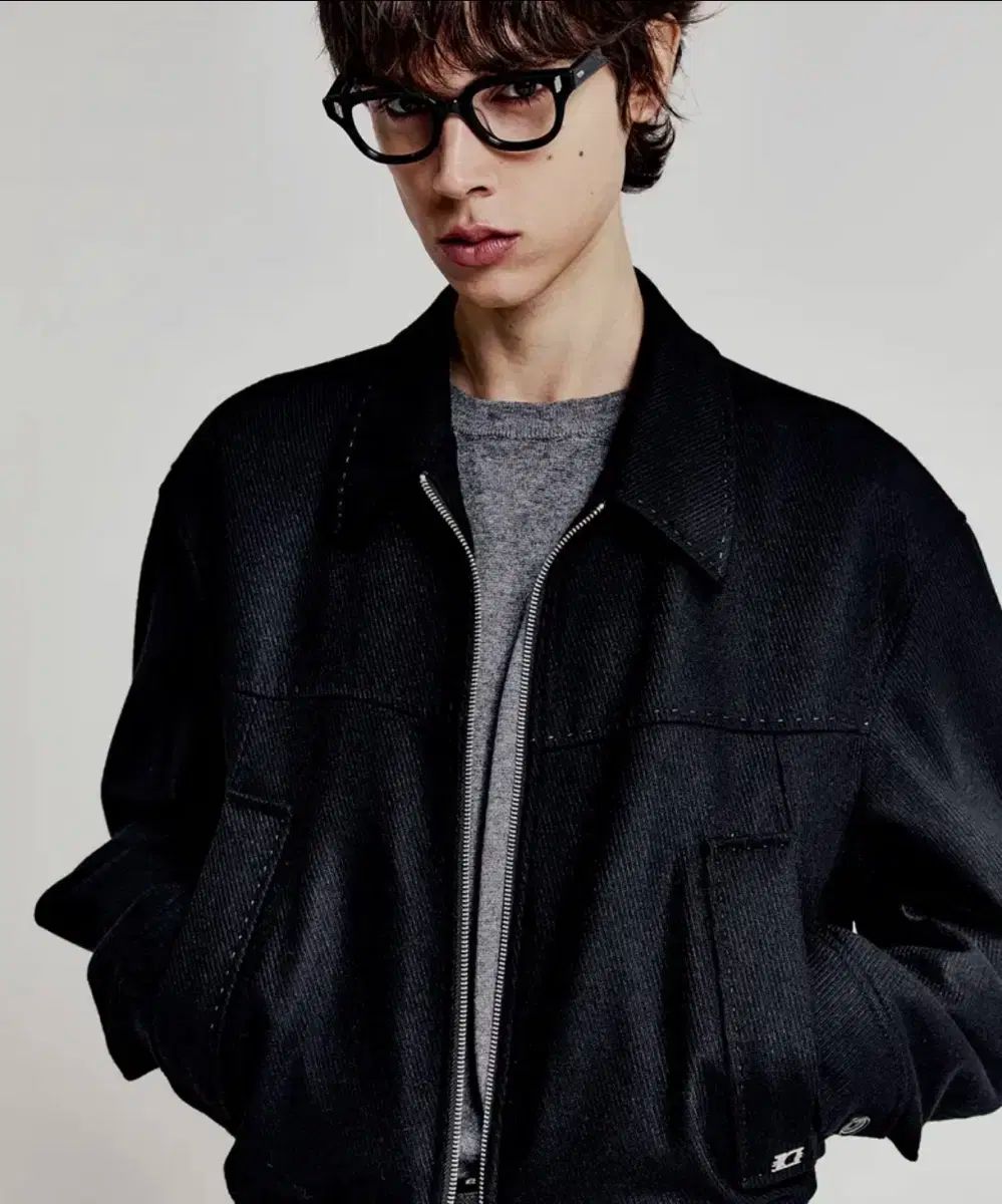 エルムード ブルゾン ジャケット ブラック 48