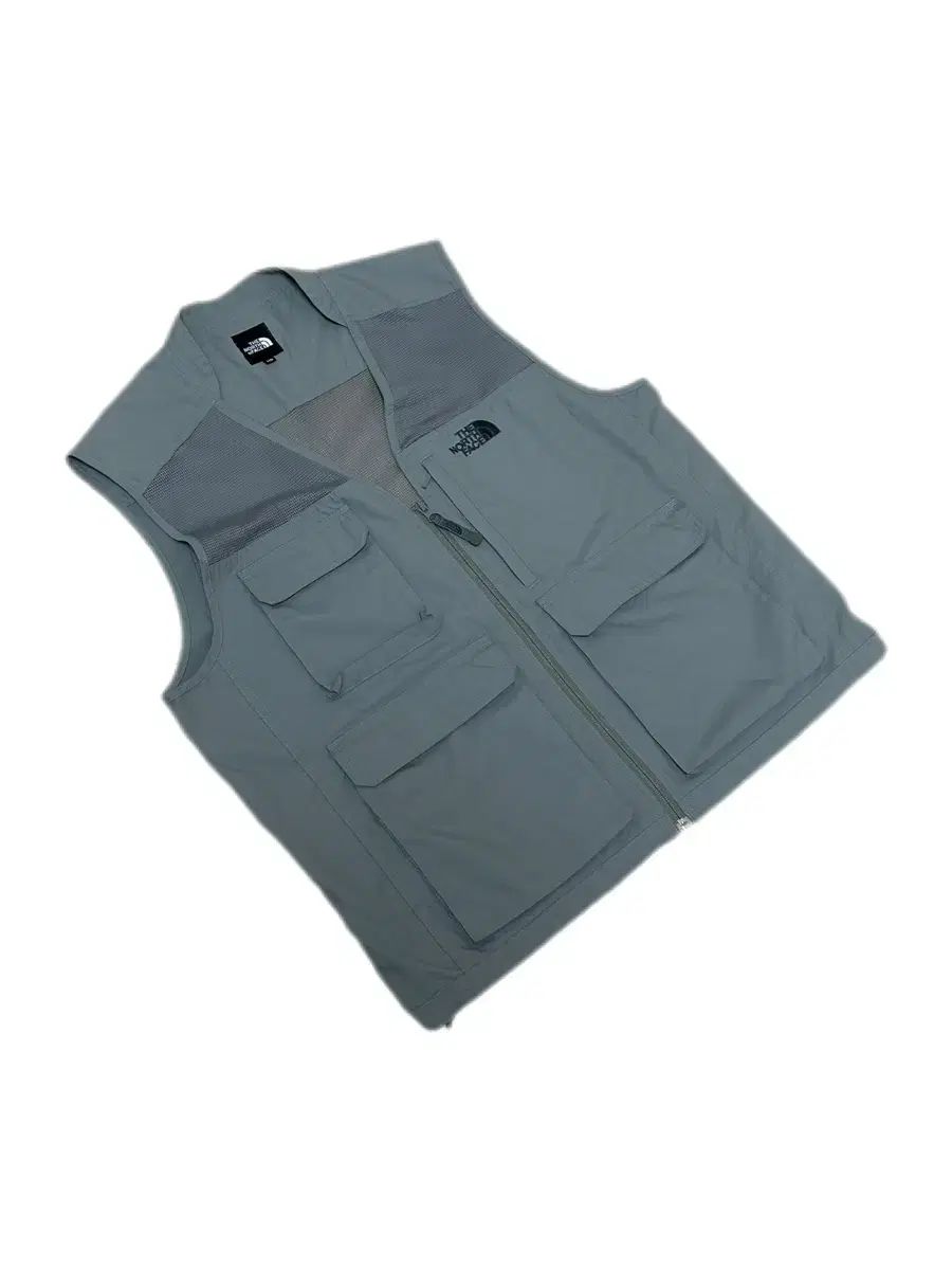 THE NORTH FACE ザノースフェイス グレー フィッシング ポケット ベスト
