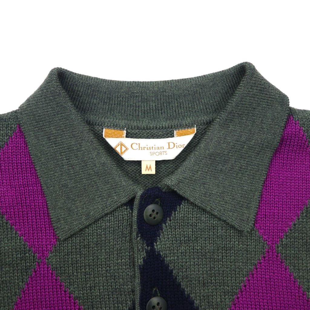 Christian Dior SPORTS刺繍ロゴ　パーカー　セーター　カラー Christian Dior SPORTS 90年代 日本製 ポロニット セーター M