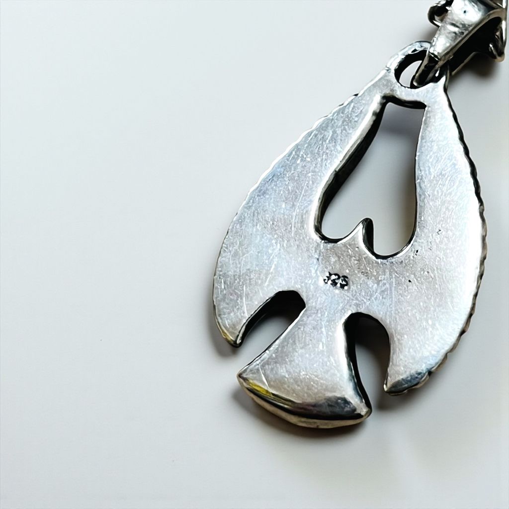 Vintage Silver Thunderbird Necklace インディアンジュエリー