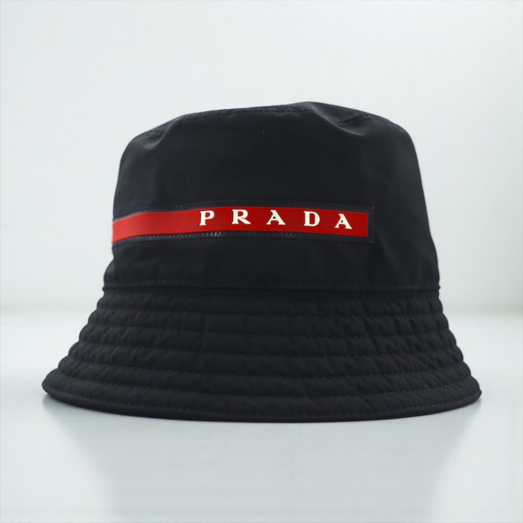 PRADA クロシェ バケットハット ロゴ ハット ファブリック PRADA【入手困難】可愛い☆クロシェ バケットハット☆全種 全色