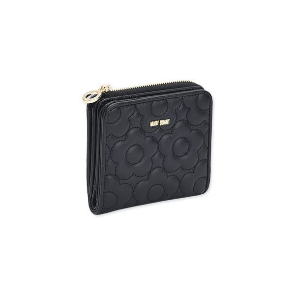 Mary Quant マリークワント キルトフォームデイジー ウォレット 財布 ブラック ブラック