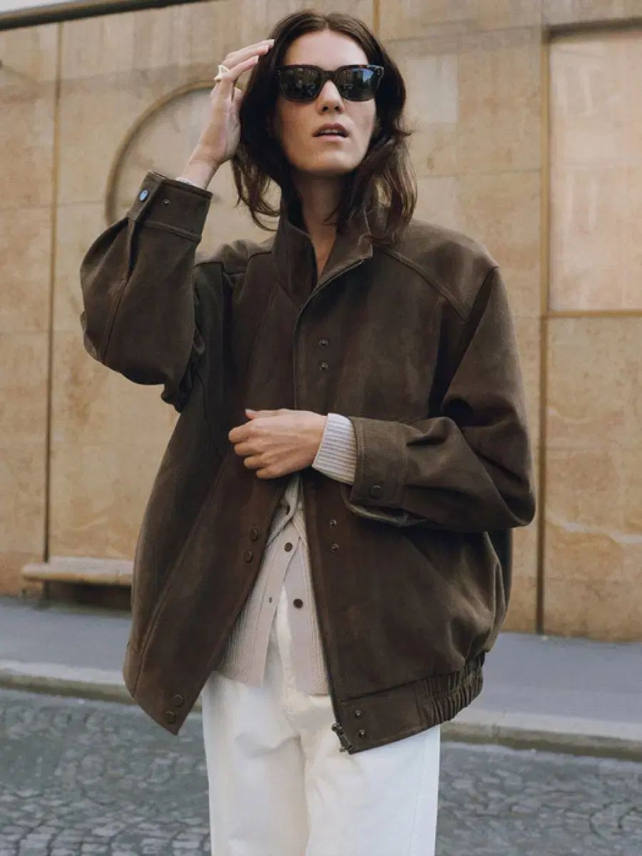 ルーブル asymmetric スウェード ジャケット