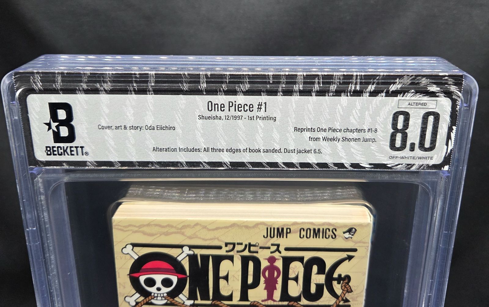 BGS 8.0 ONE PIECE ワンピース 1巻 Vol.1 初版 1 st Printing Beckett Graded Manga Book 1997年 鑑定済 漫画 尾田栄一郎 Eiichiro Oda Collector