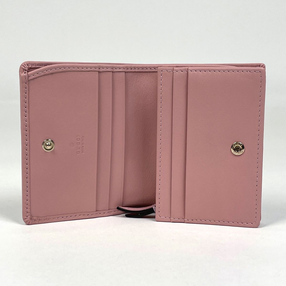 GUCCI GGパターン ピンク 二つ折り財布 【公式通販】