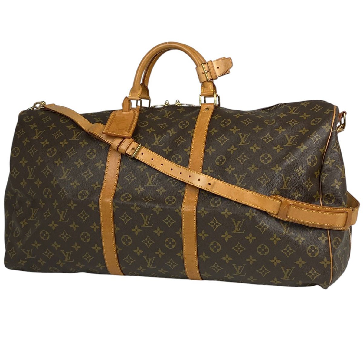 ルイ ヴィトン Louis Vuitton キーポル バンドリエール 60 2WAY ショルダーバッグ ボストンバッグ モノグラム ブラウン M41412 レディース