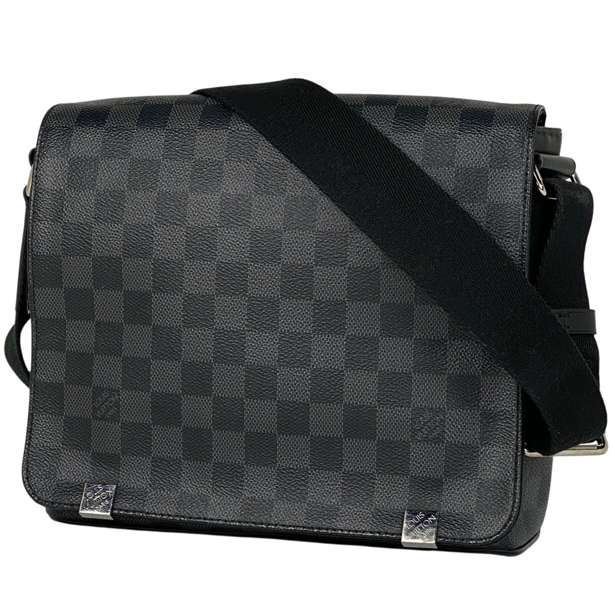 ルイ ヴィトン Louis Vuitton ディストリクト PM NM 斜め掛け ショルダーバッグ ダミエグラフィット ノワール ブラック N41028 メンズ