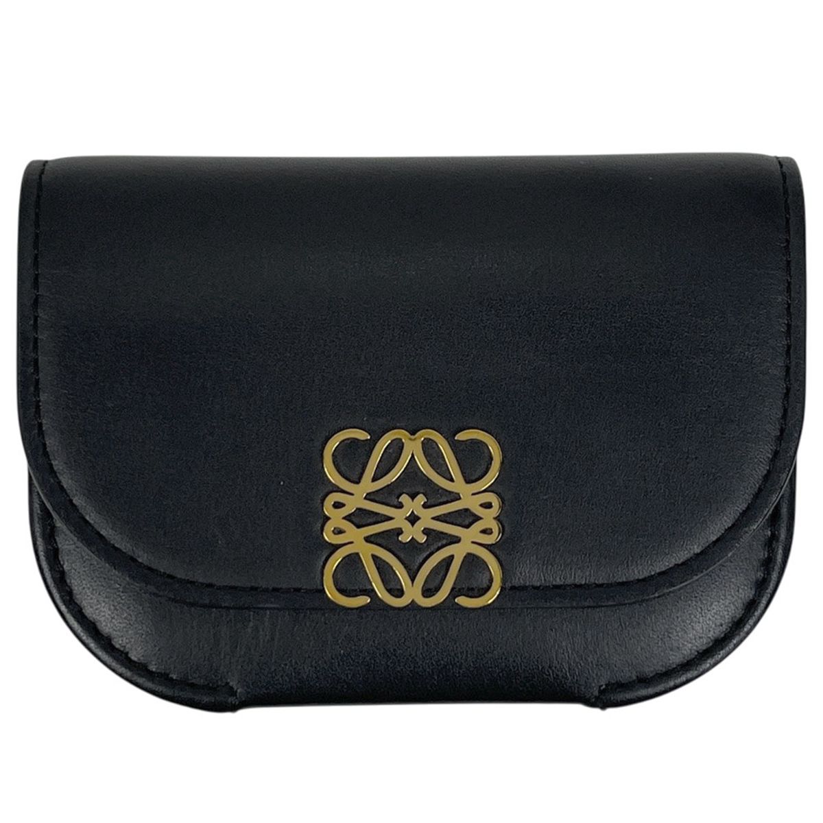 ロエベ LOEWE ゴヤ カードケース アナグラム カードホルダー 名刺入れ コインケース カードケース レザー ブラック レディース