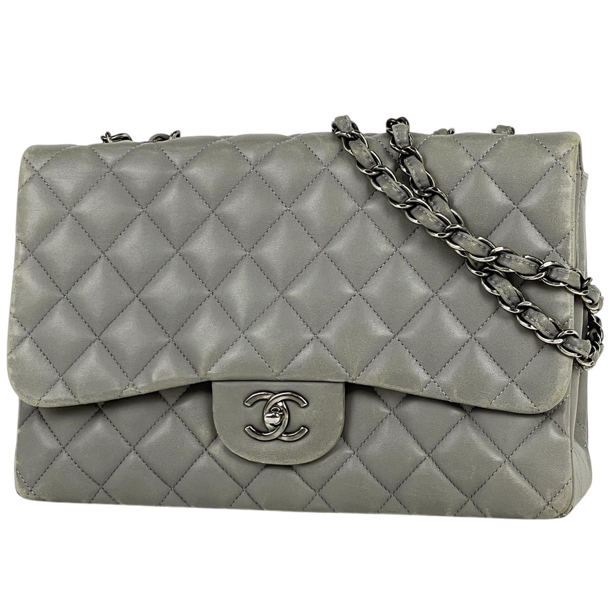 シャネル CHANEL デカ マトラッセ シングルフラップ チェーン 