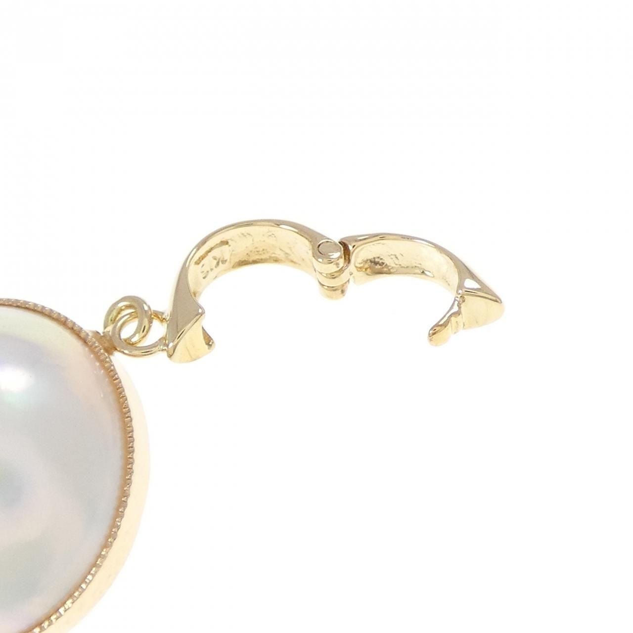  K 18 YG マベパール ペンダント ブローチ コサージュ アクセサリー