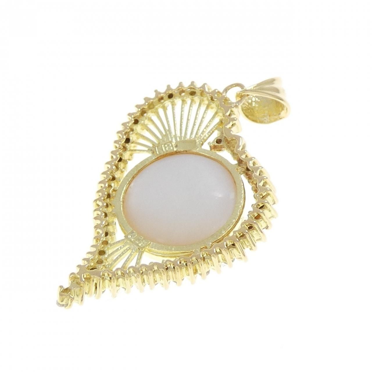 K 18 YG ハート マベパール ペンダント