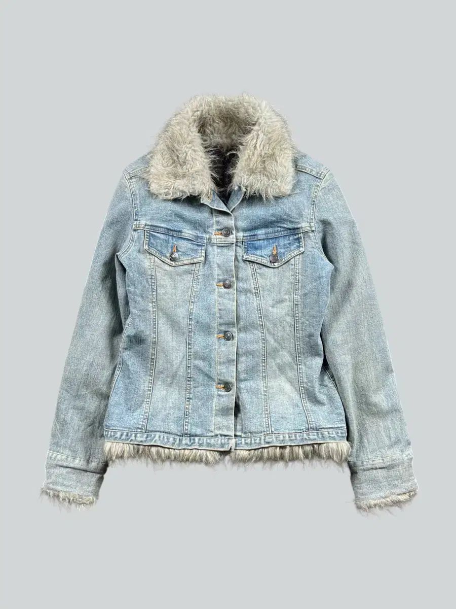 ヴィンテージ ファー デニムジャケット