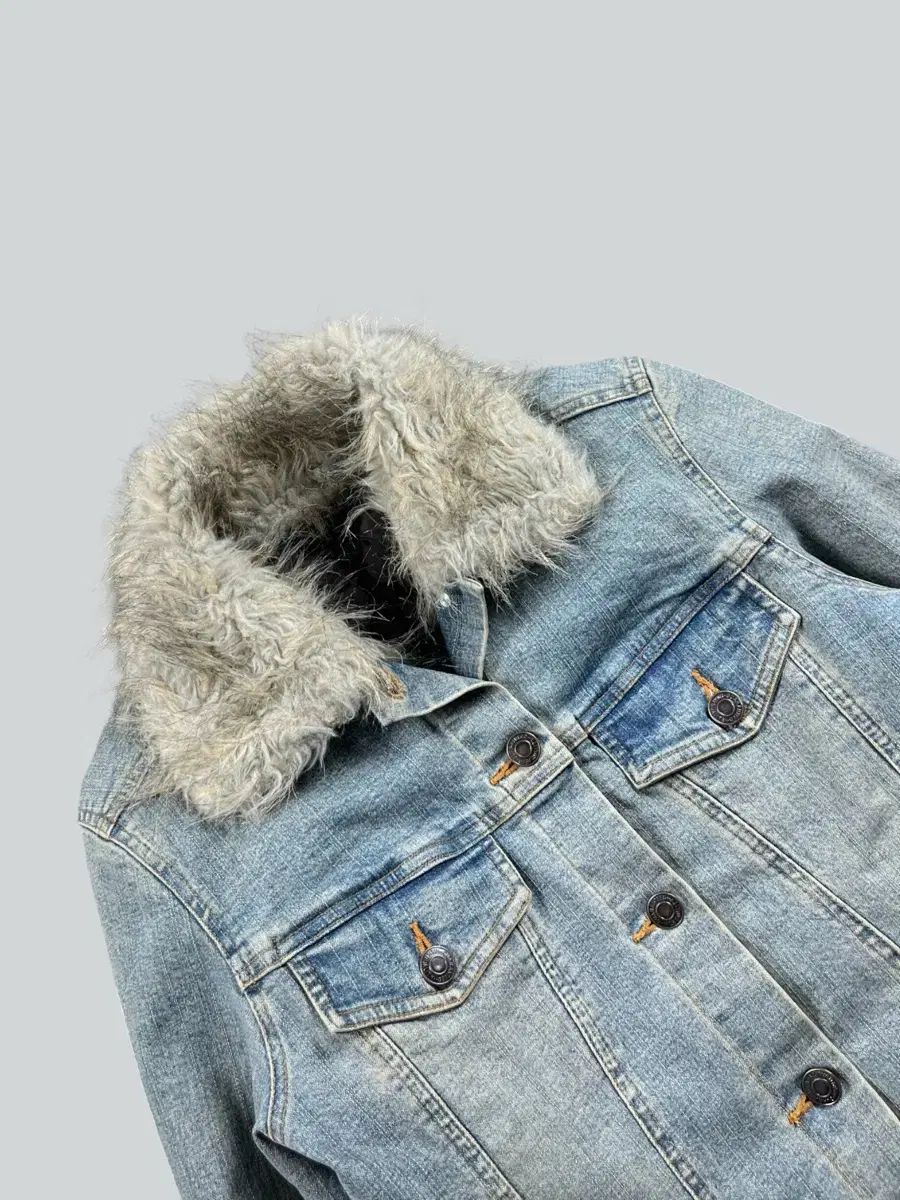 ヴィンテージ ファー デニムジャケット