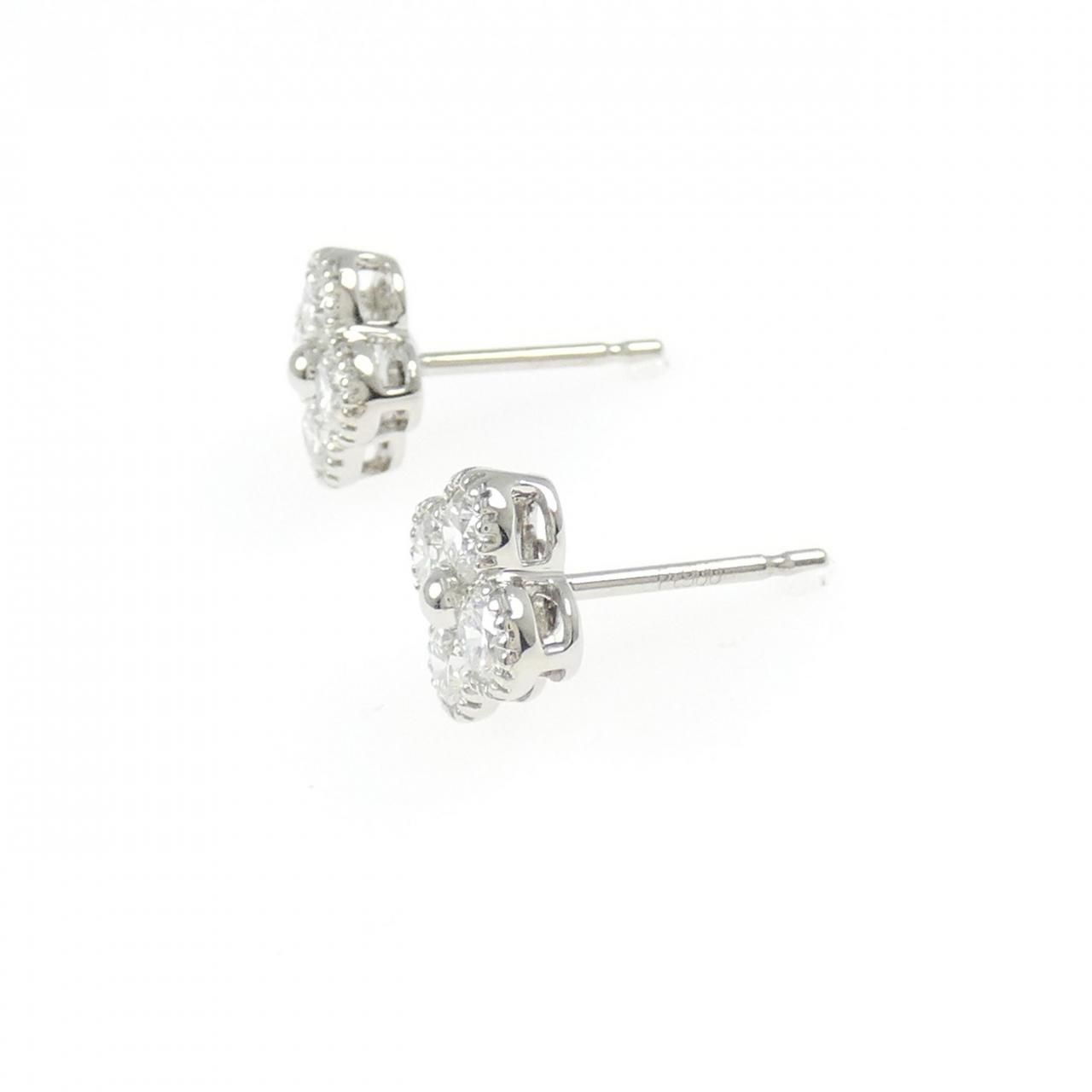 PT 900 フラワー ダイヤモンド ピアス 1.032 CT